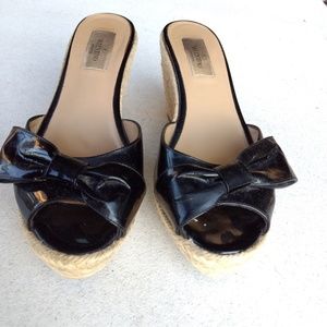 Valentino bow wedges